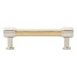 3-3/4" Lazzara Textured Cabinet Pull - Golden Champagne/Satin Nickel, , large image number 2