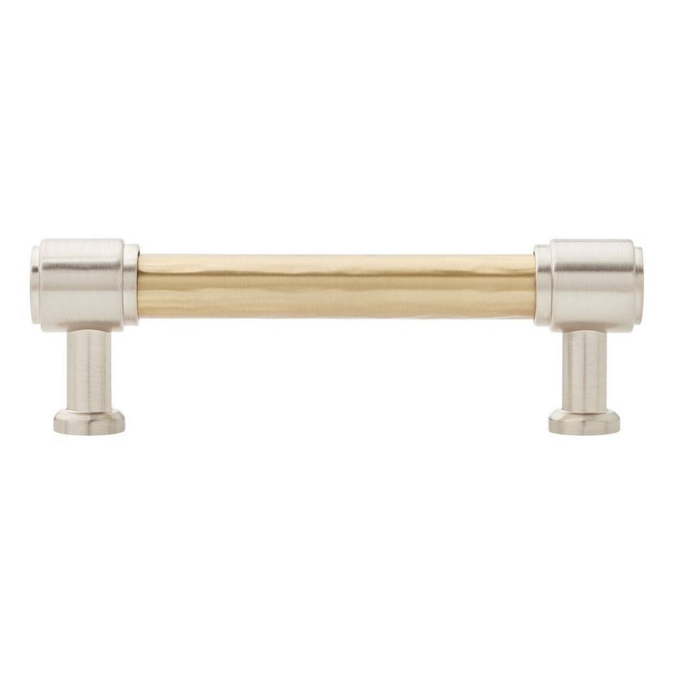 3-3/4" Lazzara Textured Cabinet Pull - Golden Champagne/Satin Nickel, , large image number 2