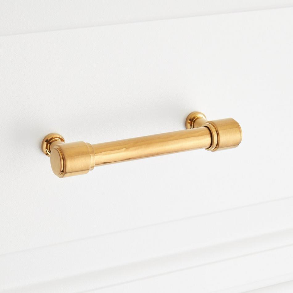 3-3/4" Lazzara Textured Cabinet Pull - Brushed Gold, , large image number 3