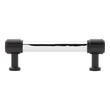 3-3/4" Lazzara Textured Cabinet Pull - Polished Chrome/Matte Black, , large image number 2