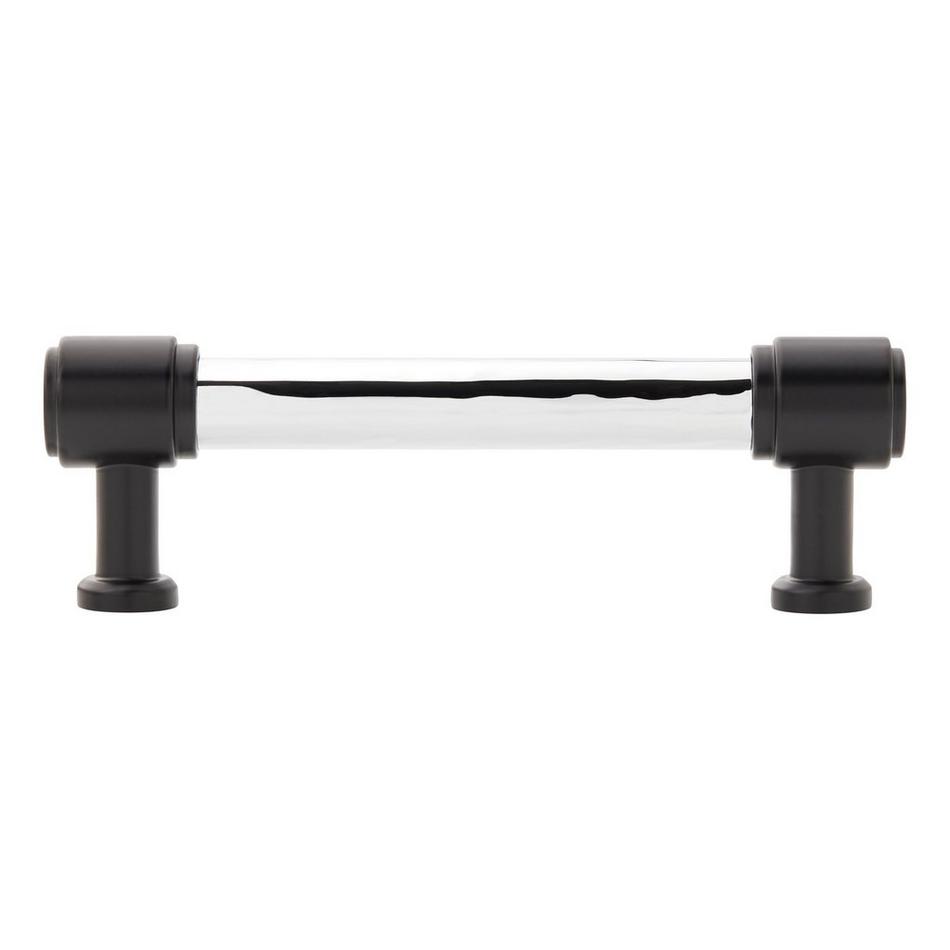 3-3/4" Lazzara Textured Cabinet Pull - Polished Chrome/Matte Black, , large image number 2