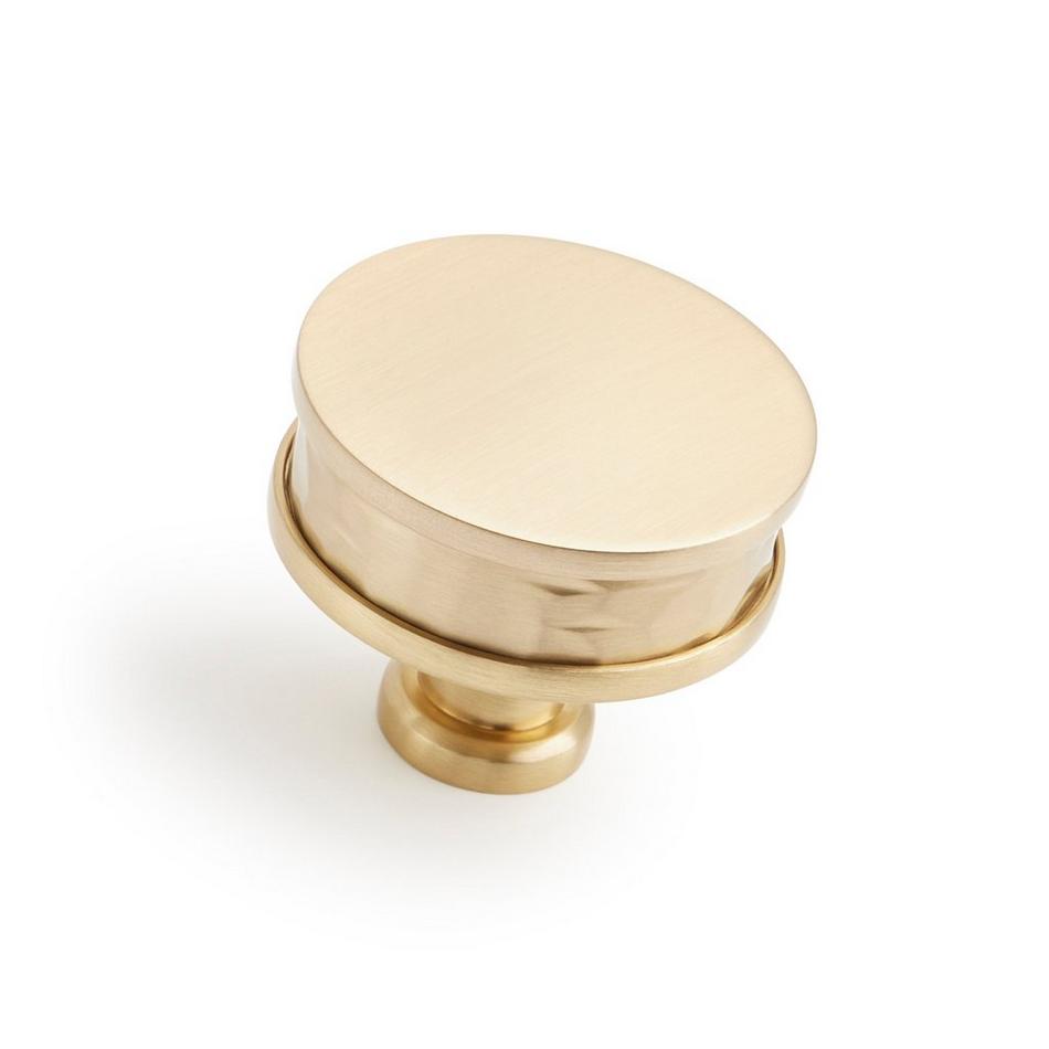 1-1/2" Lazzara Round Textured Cabinet Knob - Golden Champagne, , large image number 0