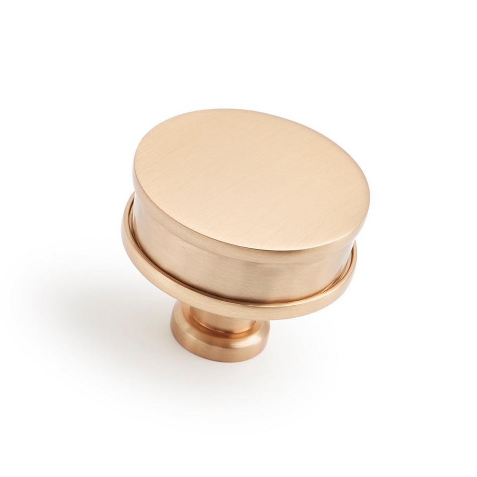 1-1/2" Lazzara Round Textured Cabinet Knob - Champagne Bronze, , large image number 0