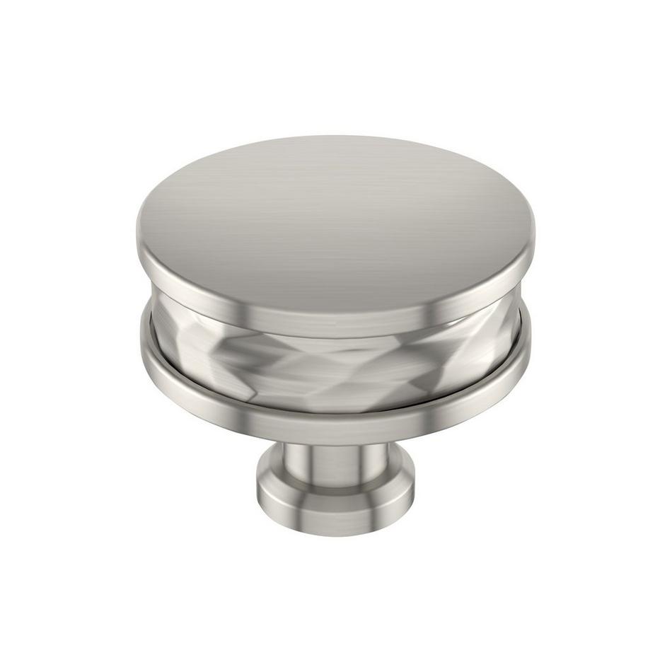 1-1/2" Lazzara Round Textured Cabinet Knob - Satin Nickel, , large image number 0