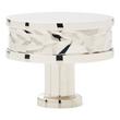 1-1/2" Lazzara Round Textured Cabinet Knob - Polished Nickel, , large image number 2