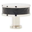1-1/2" Lazzara Round Textured Cabinet Knob - Matte Black/Polished Nickel, , large image number 2