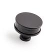 1-1/2" Lazzara Round Textured Cabinet Knob - Matte Black, , large image number 0