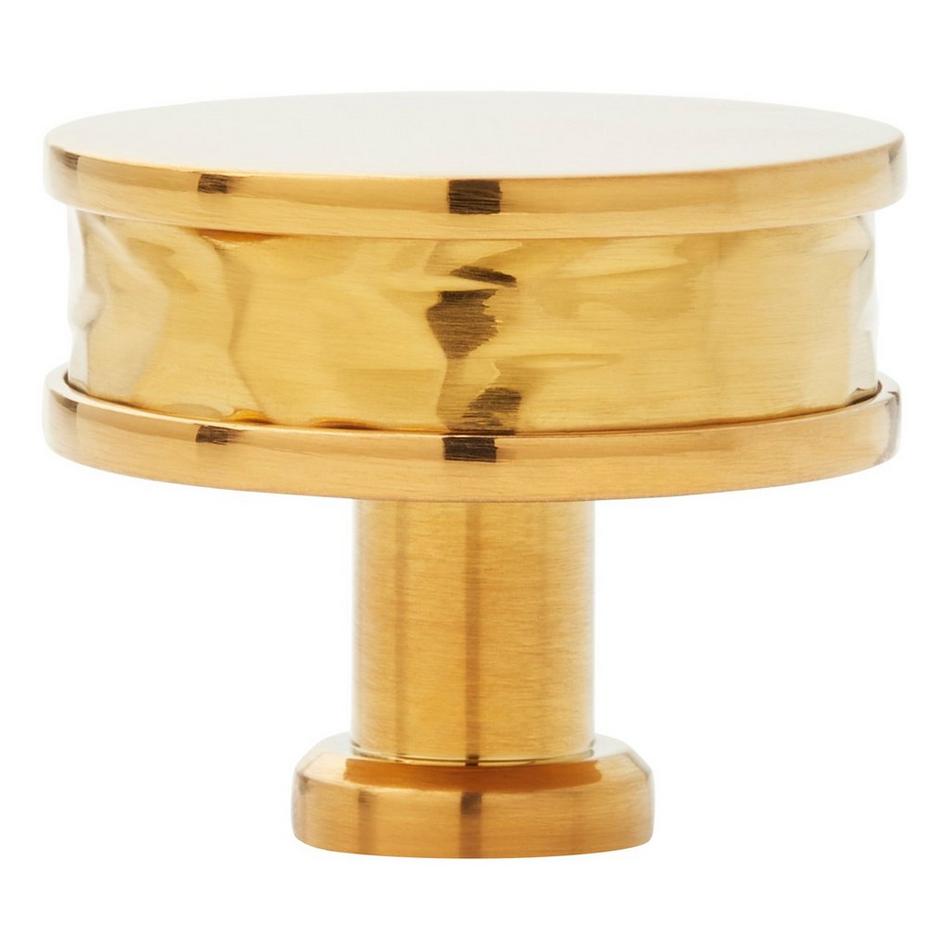 1-1/2" Lazzara Round Textured Cabinet Knob - Brushed Gold, , large image number 2