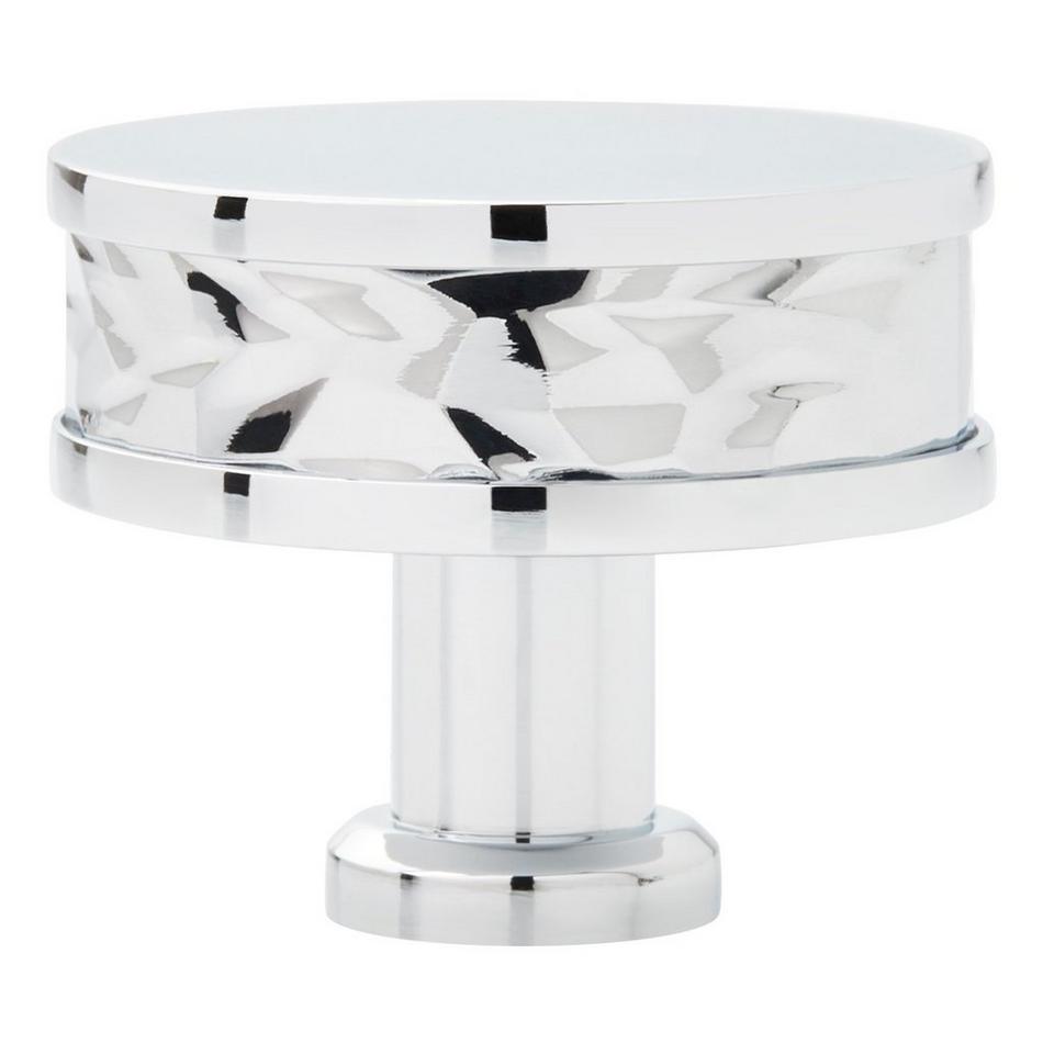 1-1/4" Lazzara Round Textured Cabinet Knob - Polished Chrome, , large image number 2