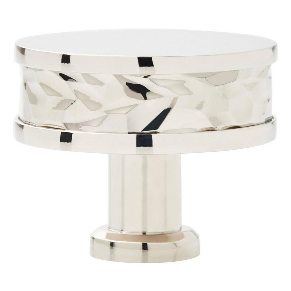 1-1/4" Lazzara Round Textured Cabinet Knob - Polished Nickel, , large image number 2