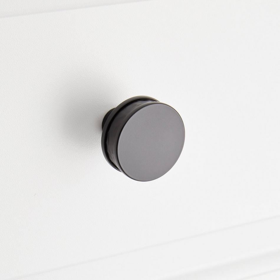 1-1/4" Lazzara Round Textured Cabinet Knob - Matte Black, , large image number 3