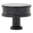 1-1/4" Lazzara Round Textured Cabinet Knob - Matte Black, , large image number 2