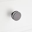 1-1/4" Lazzara Round Textured Cabinet Knob - Polished Chrome/Matte Black, , large image number 3