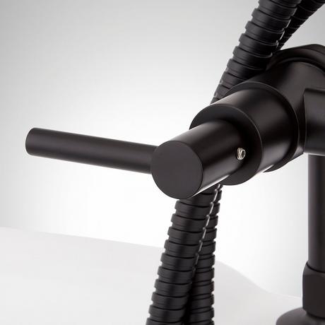 Sebastian Deck-Mount Tub Faucet and Hand Shower - Lever Handles
