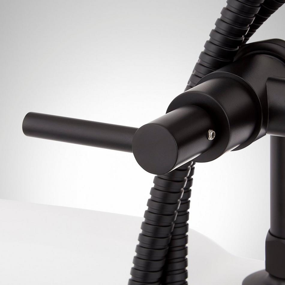 Sebastian Deck-Mount Tub Faucet - Lever Handles - 4" Couplers - Matte Black, , large image number 3