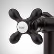 Deck-Mount Telephone Faucet - Cross Handles - 4" Deck Couplers - Matte Black, , large image number 3