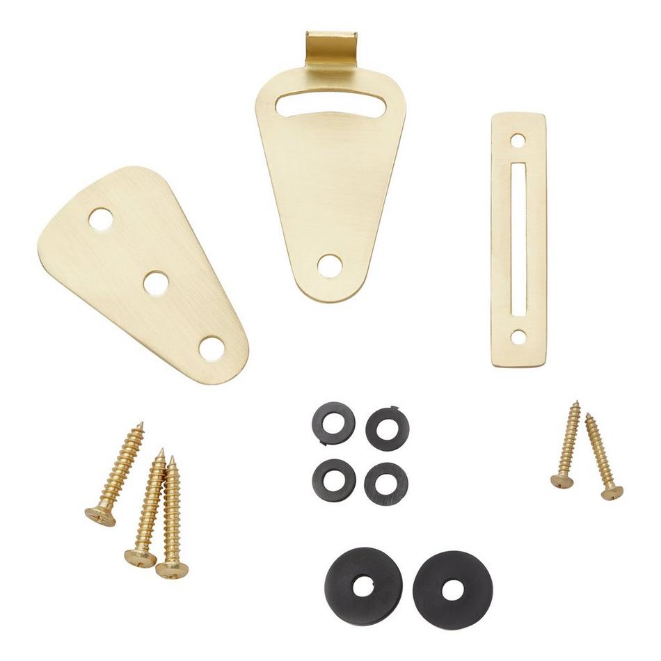 Sliding Barn Door Privacy Latch - Champagne Brass, , large image number 1