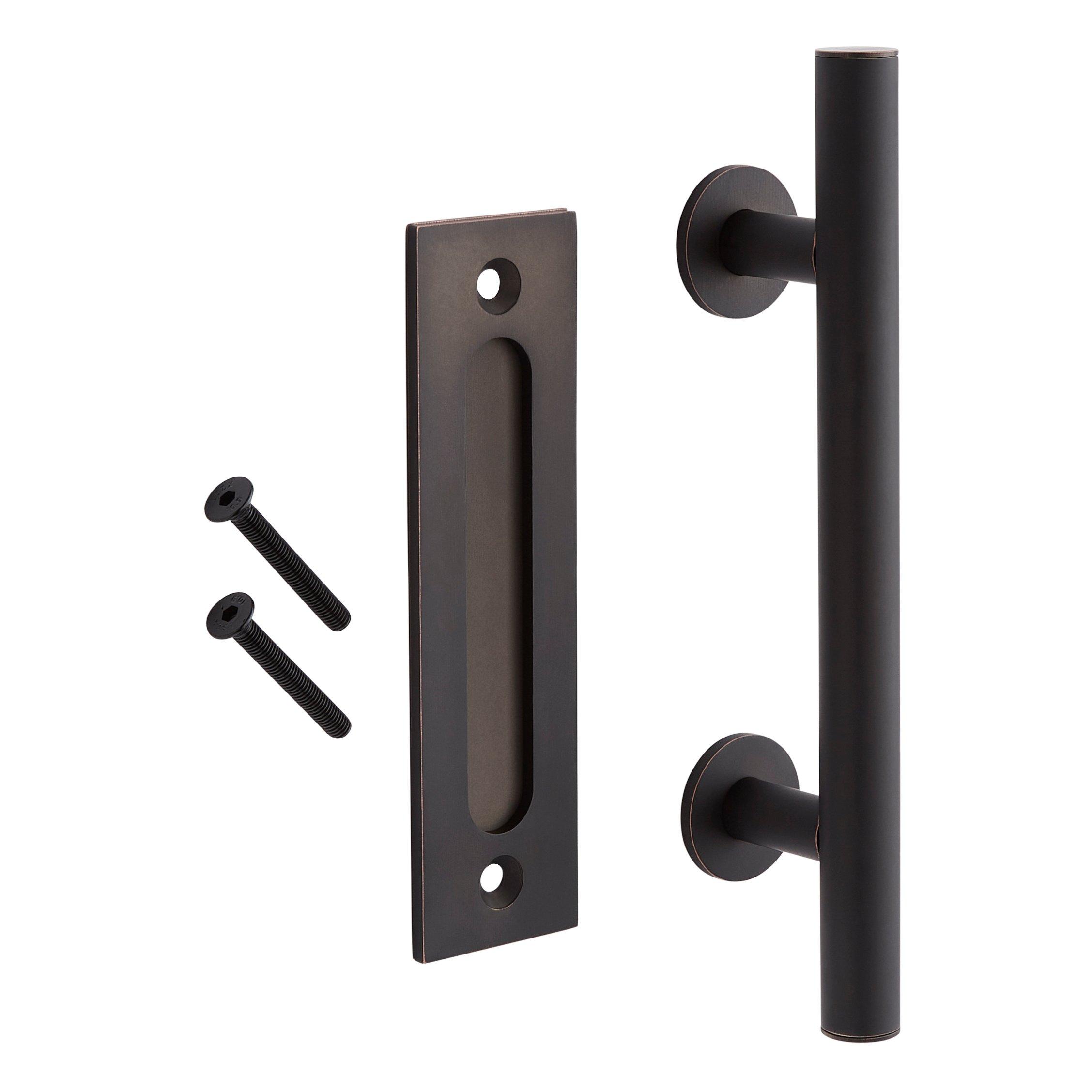 Poignée Tirage Inox Pour Porte Coulissante Ou Grange - Longueur 160-220mm, Design Contemporain