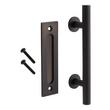 Adleigh Sliding Barn Door Handle and Pull Set - Oil Rubbed Bronze, , large image number 2