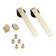 120" Hal Barn Door Hardware Kit with Soft Close - Champagne Brass, , large image number 2