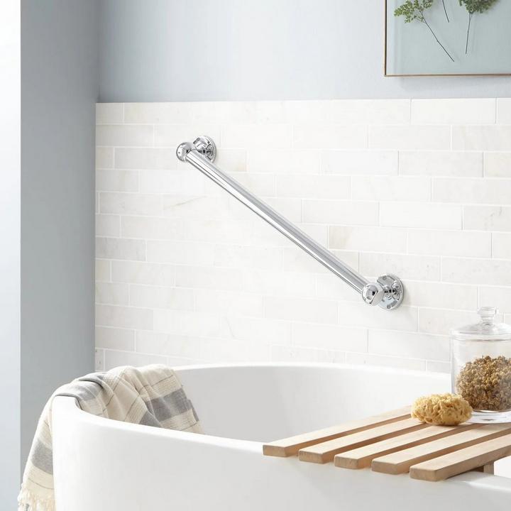 bathtub with ADA-compliant grab bar