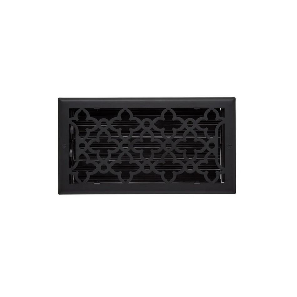 Ballas Steel Floor Register - Black 6" x 14" (7-1/4" x 15-3/8" Overall), , large image number 0