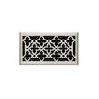 Ballas Steel Floor Register - Brushed Nickel 6" x 14" (7-1/4" x 15-3/8" Overall), , large image number 0