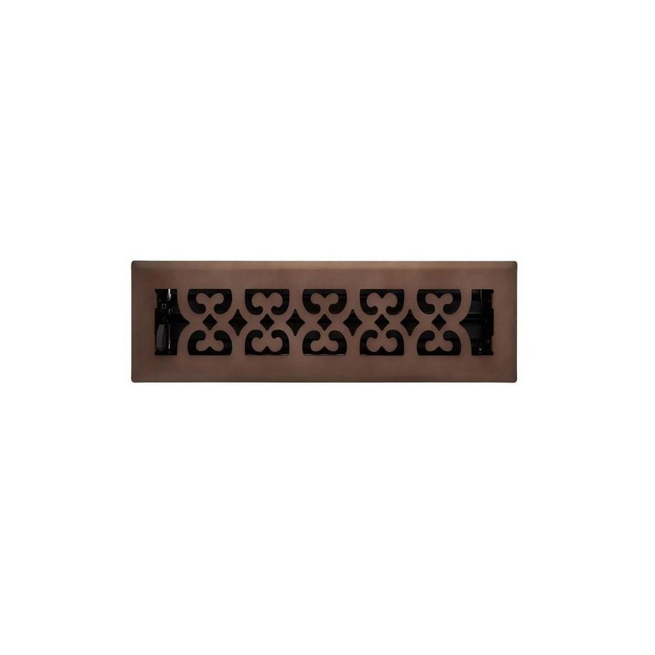 Hutch Steel Floor Register - Oil Rubbed Bronze 2-1/4" x 12" (3-1/2" x 13-3/8" Overall), , large image number 0