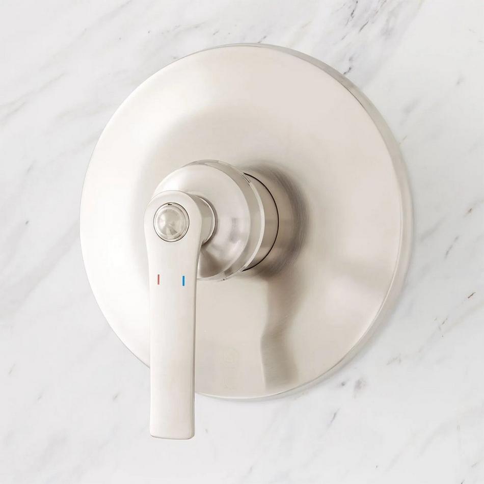Cooper Pressure Balance Shower Set with Wall Mount 8" Rainfall Shower Head - Brushed Nickel, , large image number 2