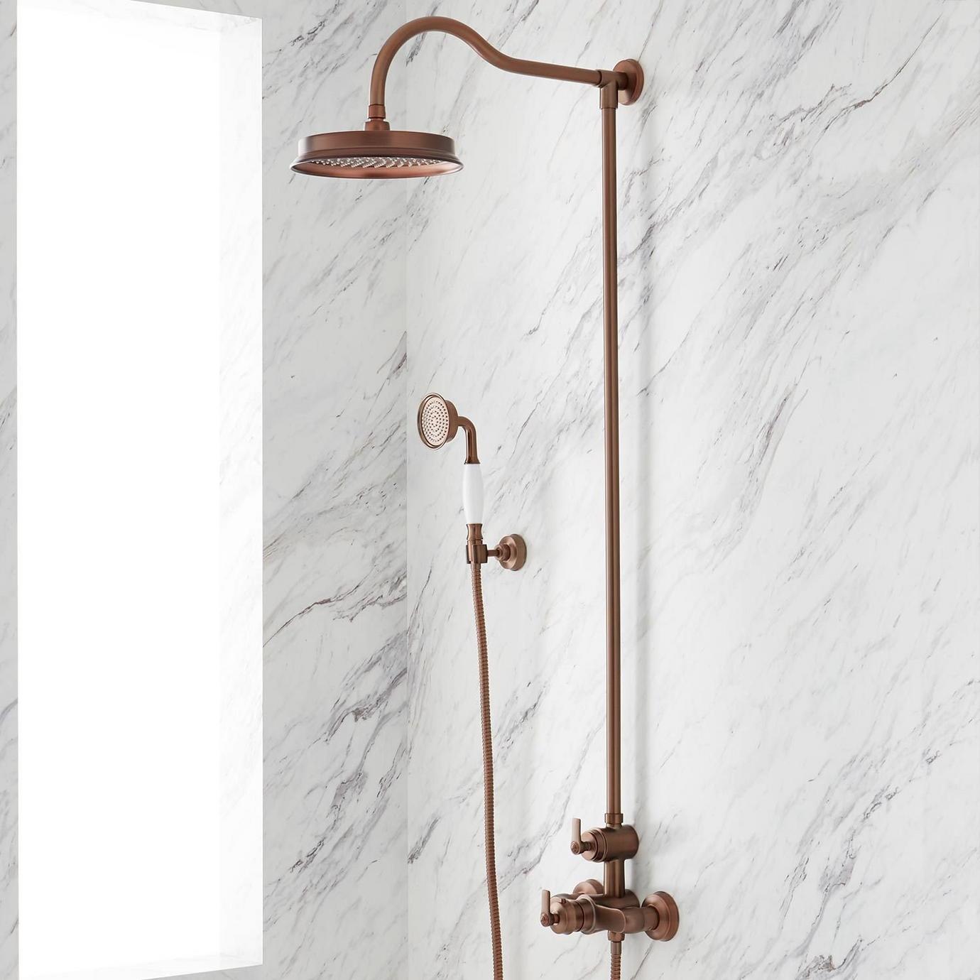 Shower Inlet Pipe Exposed Pipe Showers | Signature Hardware