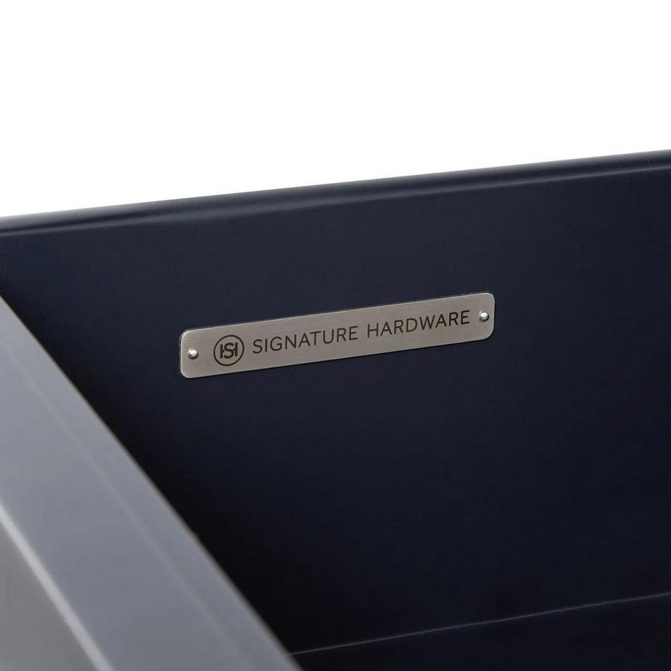 36" Robertson Console Vanity - Midnight Navy Blue - with Rect Undermount Sink-Carrara 0 Faucet Holes, , large image number 6