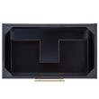 36" Robertson Console Vanity - Midnight Navy Blue - with Rect Undermount Sink-Carrara 0 Faucet Holes, , large image number 3