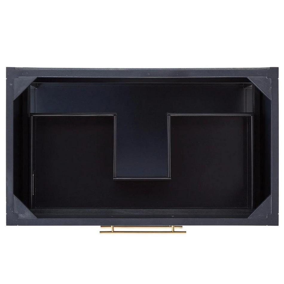 36" Robertson Console Vanity - Midnight Navy Blue - with Rect Undermount Sink-Carrara 0 Faucet Holes, , large image number 3