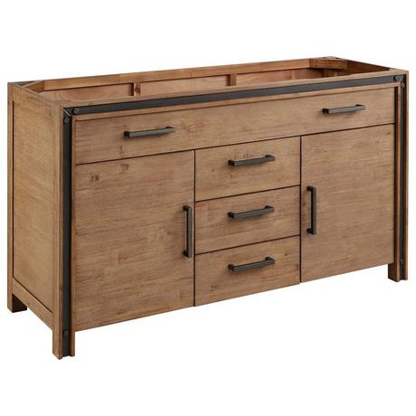 60" Celebration Double Vanity for Rectangular Undermount Sinks - Rustic Acacia