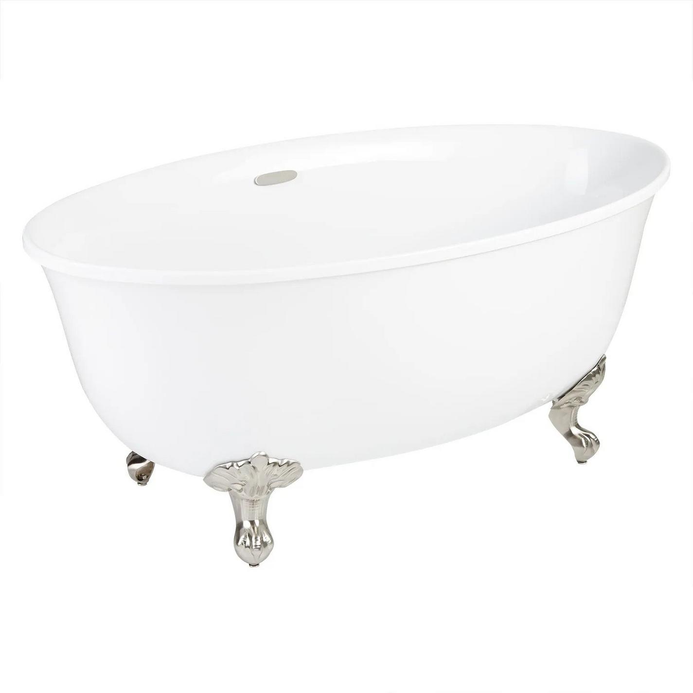 59" Watters Acrylic Clawfoot Tub Imperial Feet Signature Hardware