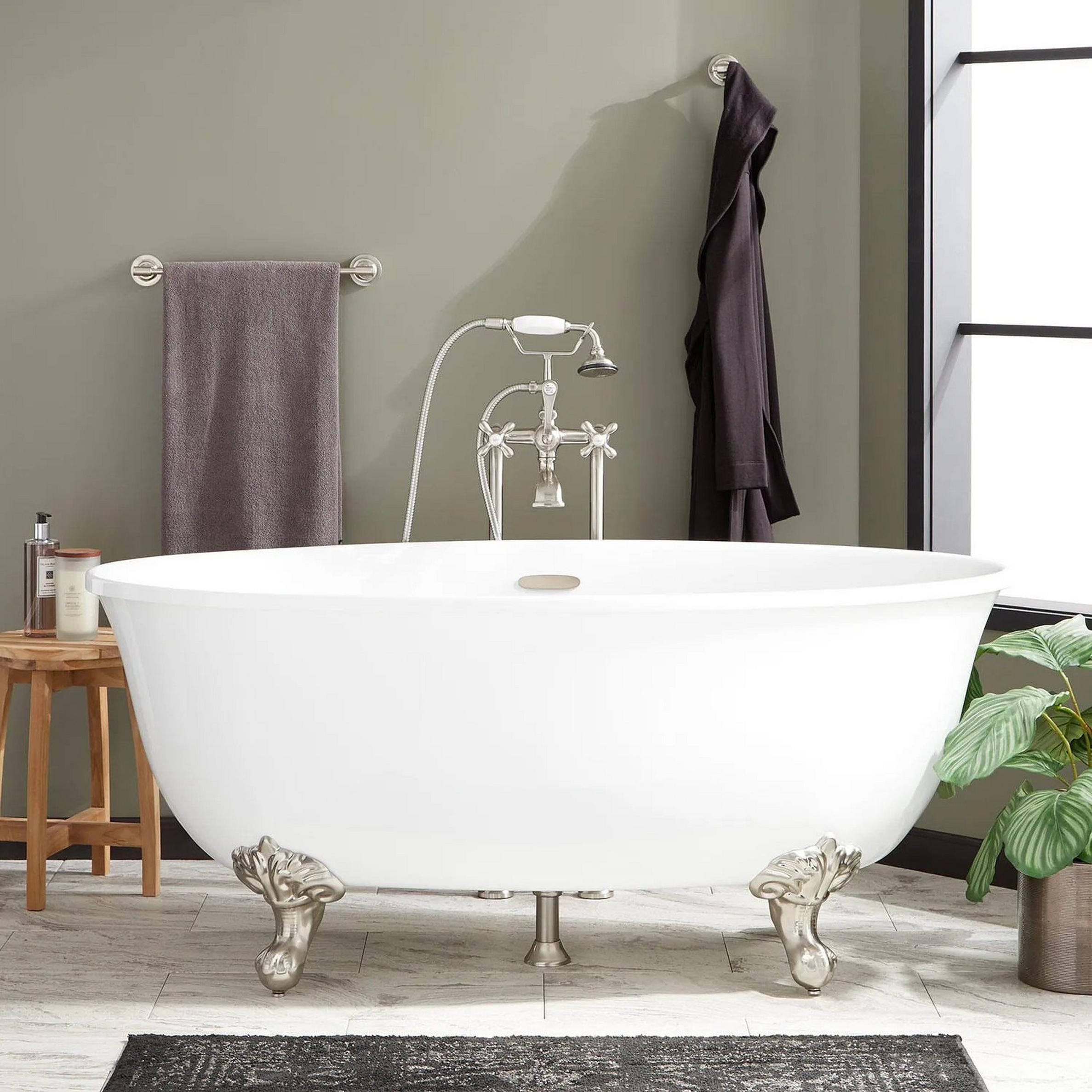 59" Watters Acrylic Clawfoot Tub Imperial Feet Signature Hardware
