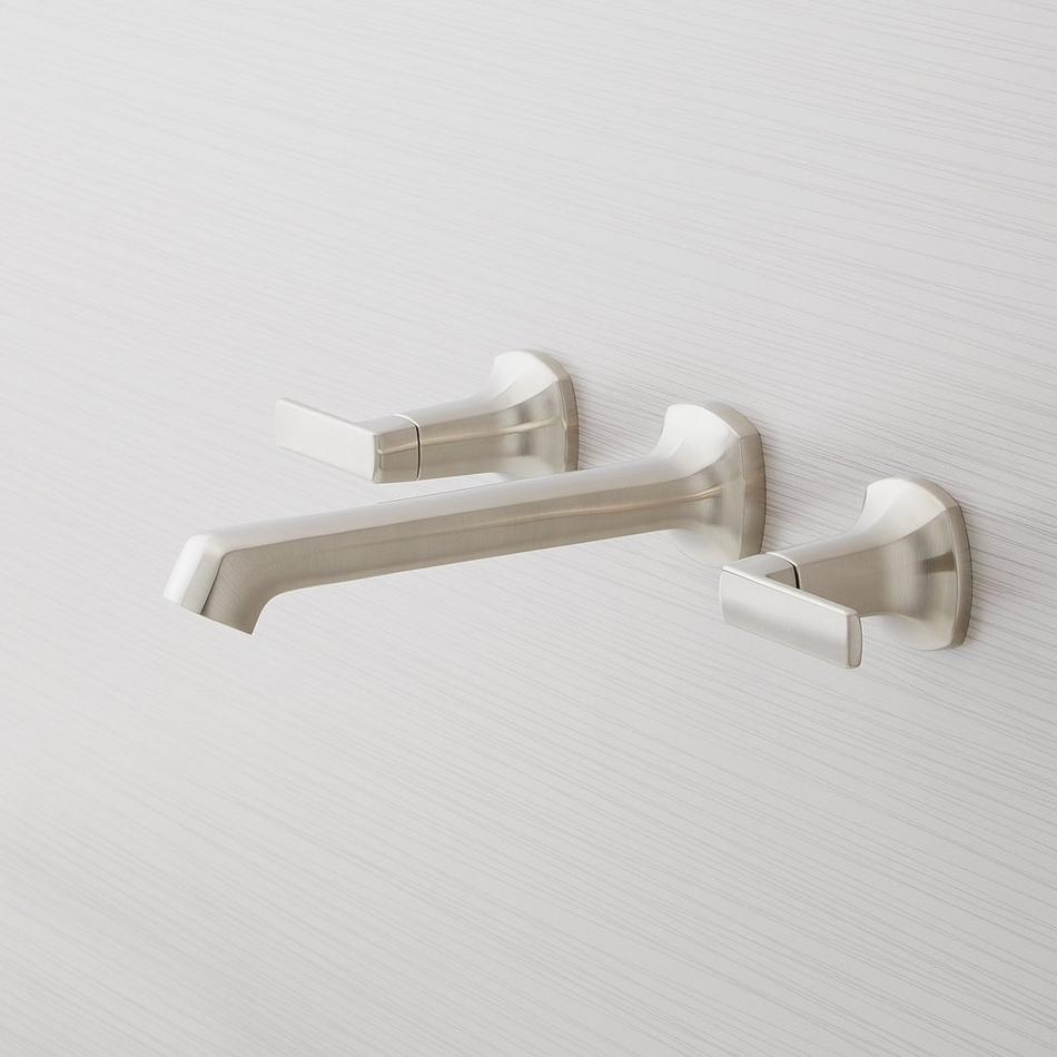 Sefina Wall-Mount Bathroom Faucet and Rough-in Valve - Brushed Nickel, , large image number 1