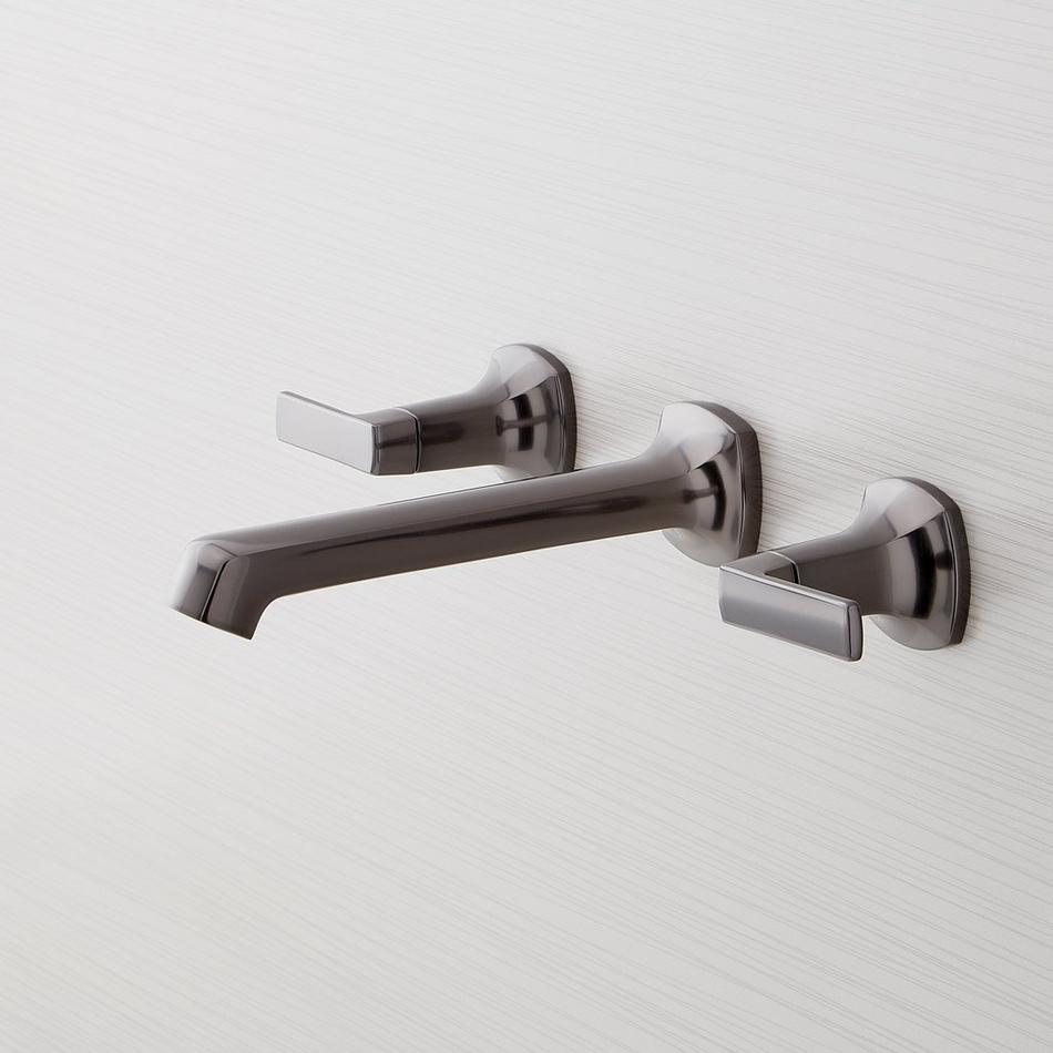 Sefina Wall-Mount Bathroom Faucet and Rough-in Valve - Gunmetal, , large image number 1