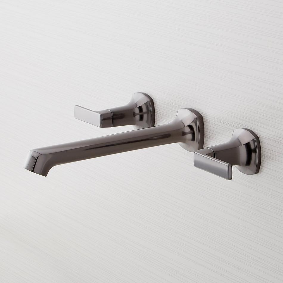 Sefina Wall-Mount Tub Faucet and Rough-In Valve - Gunmetal, , large image number 1
