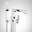 Sefina Freestanding Tub Faucet with Hand Shower and Rough-In Valve Less Stops - Chrome, , large image number 1