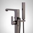 Sefina Freestanding Tub Faucet with Hand Shower and Rough-In Valve with Stops - Gunmetal, , large image number 2
