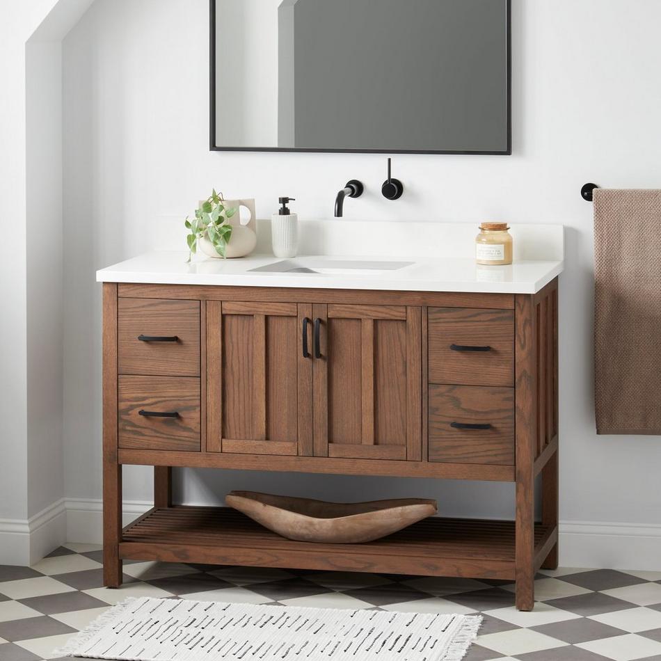 48" Ansbury Console Vanity with Rectangular Undermount Sink - Homestead Oak, , large image number 1