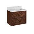 24" Patzi Vanity with Rectangular Undermount Sink - Chocolate Bark Brown - Carrara - Widespread, , large image number 1