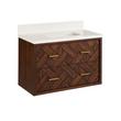 30" Patzi Vanity with Rectangular Undermount Sink - Chocolate Bark Brown - Arctic White - Widespread, , large image number 0