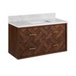 36" Patzi Vanity with Rectangular Undermount Sink - Chocolate Bark Brown - Carrara - Widespread, , large image number 1