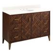 48" Patzi Vanity with Undermount Sink - Chocolate Bark Brown - Arctic White Quartz - Widespread, , large image number 1