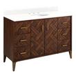 48" Patzi Vanity with Undermount Sink - Chocolate Bark Brown - Feathered White Quartz - Widespread, , large image number 0