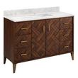 48" Patzi Vanity with Rectangular Undermount Sink - Chocolate Bark Brown - Carrara - Single Hole, , large image number 0