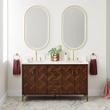 60" Patzi Double Vanity with Rectangular Undermount Sinks - Chocolate Bark Brown, , large image number 0