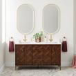 60" Patzi Double Vanity with Rectangular Undermount Sinks - Chocolate Bark Brown, , large image number 2